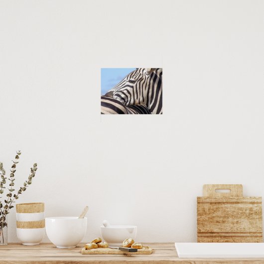 Zebra Canvas afdrukken Poster (Keuken)