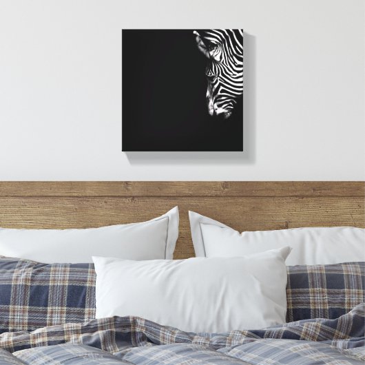 Zebra Canvas Art (Insitu (Slaapkamer))