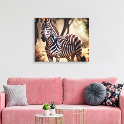 Zebra Canvas - Oerwoud (Insitu (Woonkamer))