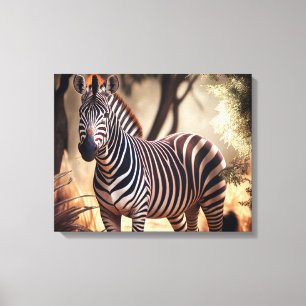 Zebra Canvas - Oerwoud Afdruk
