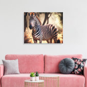 Zebra Canvas - Oerwoud Afdruk (Insitu (Woonkamer))