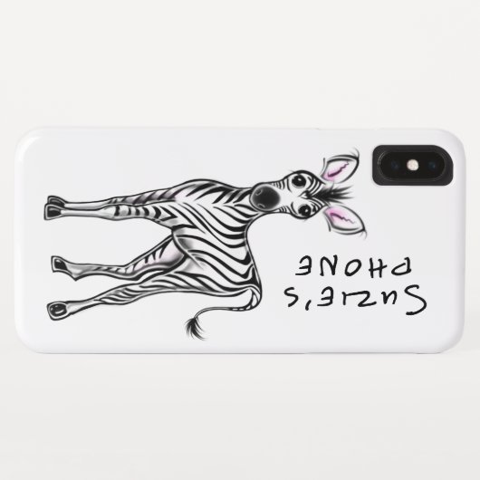 Zebra Case-Mate iPhone Case (Achterkant (horizontaal))