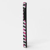Zebra Chevron Black en Hot Pink Case-Mate iPhone Case (Achterkant/links)
