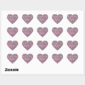 Zebra Chevron Black en Hot Pink Hart Sticker (Vel)