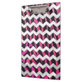 Zebra Chevron Black en Hot Pink Klembord (Links)