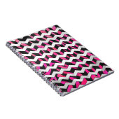 Zebra Chevron Black en Hot Pink Notitieboek (Rechterzijde)