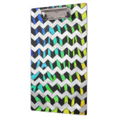Zebra Chevron Black en Rainbow Print Klembord (Links)