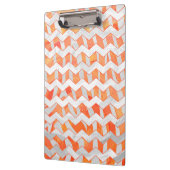 Zebra Chevron Oranje en wit Klembord (Links)