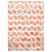 Zebra Chevron Oranje en wit Klembord (Achterkant)