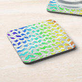 Zebra Chevron Rainbow en White Print Drankjes Onderzetter (Linkerzijde)