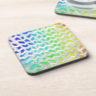 Zebra Chevron Rainbow en White Print Drankjes Onderzetter