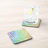 Zebra Chevron Rainbow en White Print Drankjes Onderzetter (Rechterzijde)