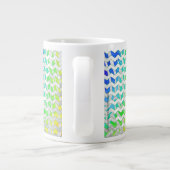 Zebra Chevron Rainbow en White Print Grote Koffiekop (Achterkant)