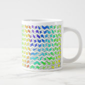 Zebra Chevron Rainbow en White Print Grote Koffiekop (Rechts)
