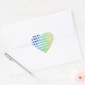 Zebra Chevron Rainbow en White Print Hart Sticker (Envelop)
