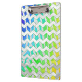 Zebra Chevron Rainbow en White Print Klembord (Links)