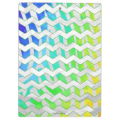 Zebra Chevron Rainbow en White Print Klembord (Achterkant)