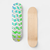 Zebra Chevron Rainbow en White Print Skateboard (Voorkant)
