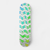 Zebra Chevron Rainbow en White Print Skateboard (Voorkant)