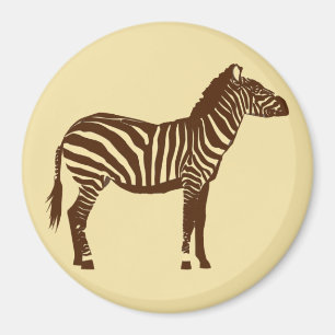 Zebra - Chocolade Brown en Camel Tan Magneet