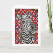Zebra Christmas-Kaart Feestdagen Kaart (Achterkant)