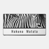 Zebra close-up in zwart-wit bureaumat (Voorkant)