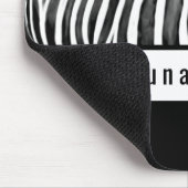 Zebra close-up in zwart-wit muismat (Hoek)