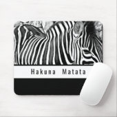 Zebra close-up in zwart-wit muismat (Met muis)