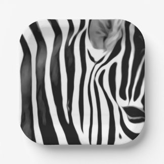 Zebra close-up print papieren bordje