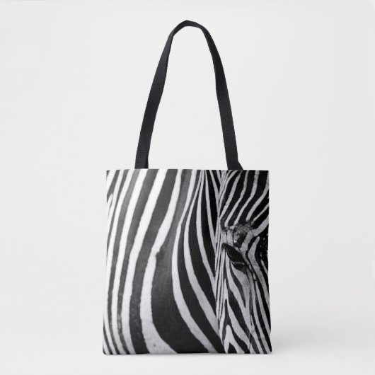 ZEBRA CLOSE-UP VIEW TOTE BAG (Voorkant)