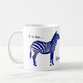 Zebra -Cobalt Blue en White Koffiemok (Links)