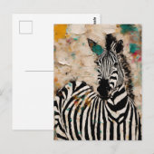 Zebra Collage Briefkaart (Voorkant / Achterkant)