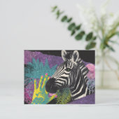 Zebra Collage Briefkaart (Staand voorkant)
