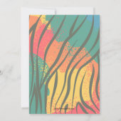 Zebra Colorful Sweet 16th Birthday Invitations (Achterkant)