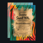 Zebra Colorful Sweet 16th Birthday Invitations<br><div class="desc">Het kleurrijke zebra dierprintpatroon is voorzien van een gouden faux-folie en de details van uw verjaardagsfeestje in een hoofdletterschrift. Dit is geweldig voor ELKE verjaardag van de leeftijd. COÖRDINERENDE objecten die in onze winkel beschikbaar zijn.</div>