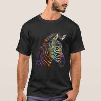 Zebra Colourful Animal Zoo Animal T-shirt