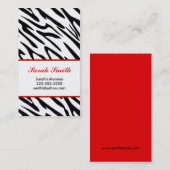 Zebra Contactkaartje (Voorkant / Achterkant)