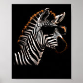 Zebra Cool Zonnebril Poster (Voorkant)