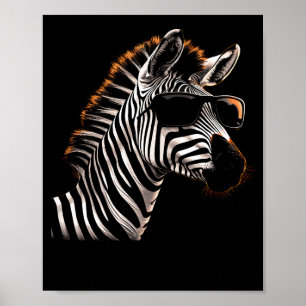 Zebra Cool Zonnebril Poster