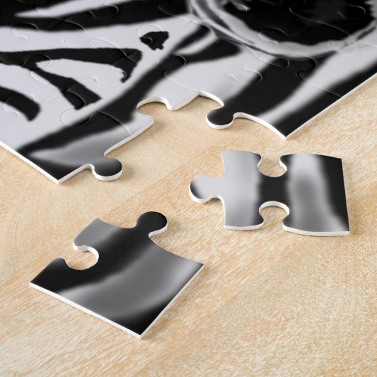 Zebra Couple Jigzaag Puzzle Legpuzzel (Zijkant)