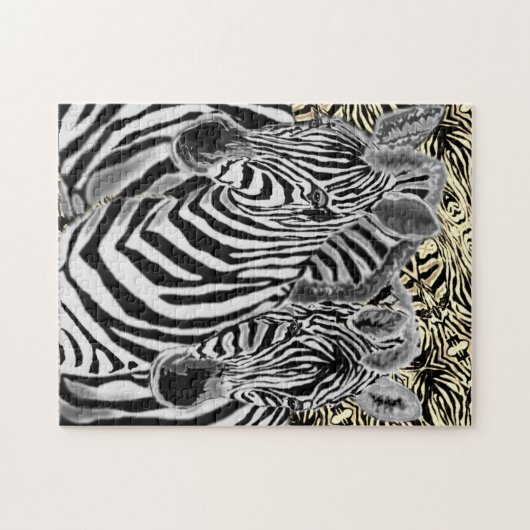 Zebra Couple Jigzaag Puzzle Legpuzzel (Horizontaal)