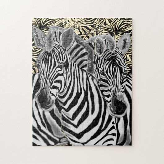 Zebra Couple Jigzaag Puzzle Legpuzzel (Verticaal)