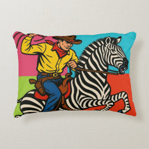 zebra cowboy accent kussen