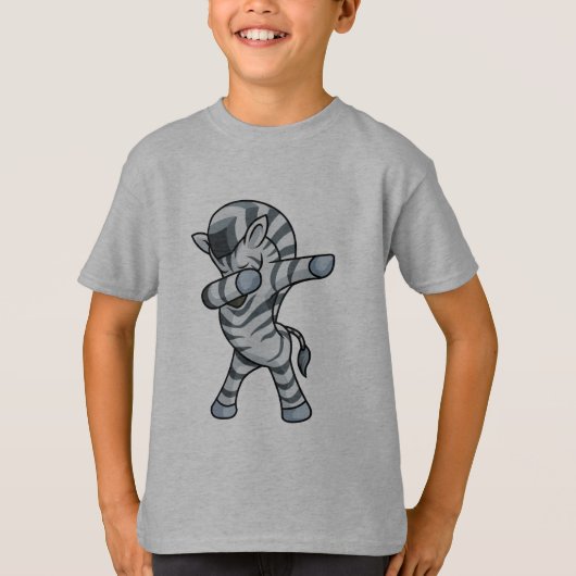 Zebra Dabbing T-Shirt Boys Dab Dance (Voorkant)
