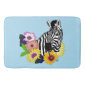 Zebra Daisies Blauw Badmat (Voorkant)
