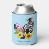 Zebra Daisies Blauw Blikjeskoeler (Blikje Voorkant)