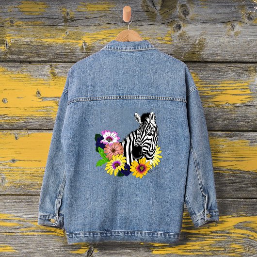 Zebra Daisies Blauw Denim Jacket