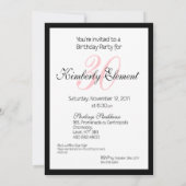 Zebra Damask Fabulous 30th Birthday for Kimberly E Kaart (Achterkant)