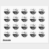 Zebra Damask Fabulous Monogram Party Sticker (Vel)