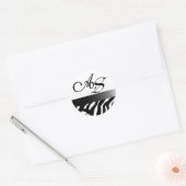 Zebra Damask Fabulous Monogram Party Sticker (Envelop)